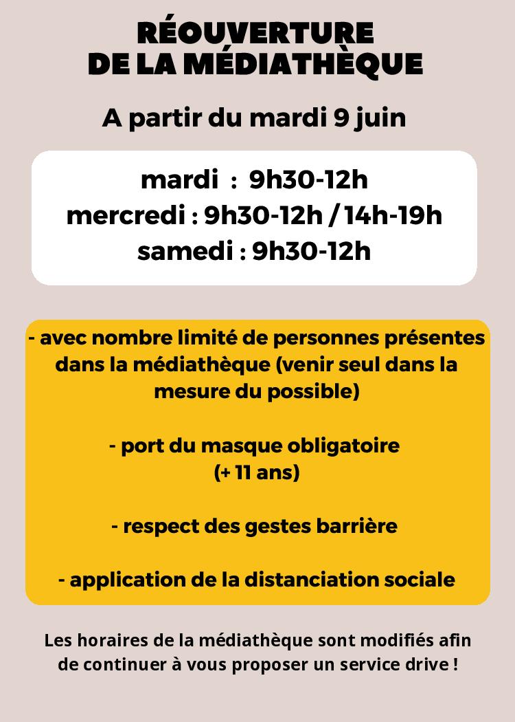 Actualités Réouverture médiathèque Actualité illiwap de Mairie de